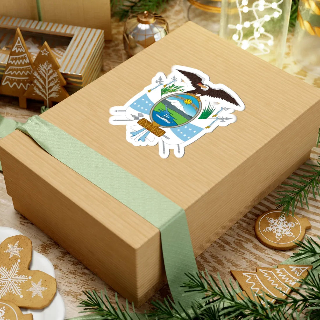 Coat of arms of Ecuador 1845 (Ecuador) (Coat of Arms) STICKER Vinyl Kiss-Cut Decal - The Sticker Space