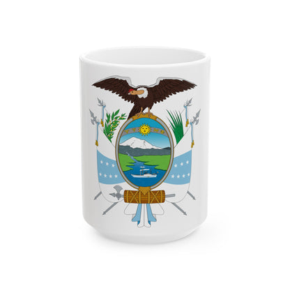 Coat of arms of Ecuador (1845) - White Coffee Mug-15oz-The Sticker Space