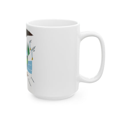 Coat of arms of Ecuador (1845) - White Coffee Mug-The Sticker Space