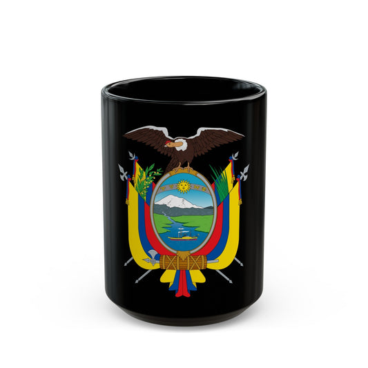 Coat of arms of Ecuador - Black Coffee Mug-15oz-The Sticker Space