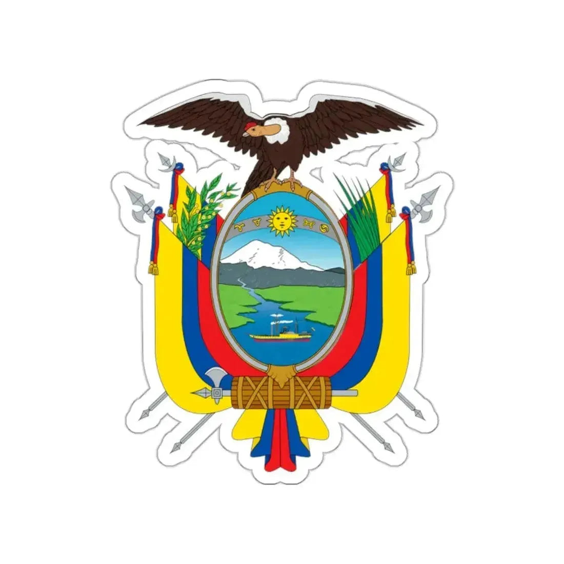 Coat of arms of Ecuador STICKER Vinyl Die-Cut Decal - The Sticker Space