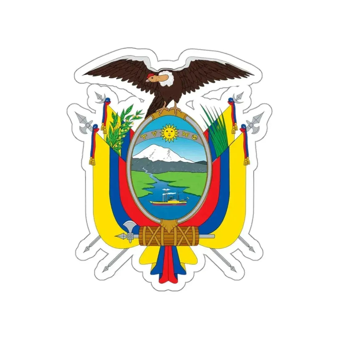Coat of arms of Ecuador STICKER Vinyl Die-Cut Decal - The Sticker Space