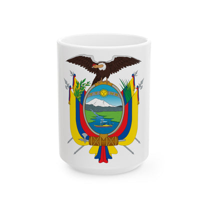 Coat of arms of Ecuador - White Coffee Mug-15oz-The Sticker Space