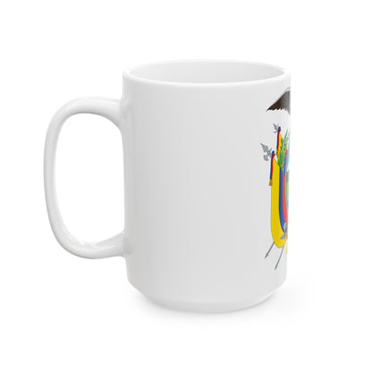 Coat of arms of Ecuador - White Coffee Mug-The Sticker Space