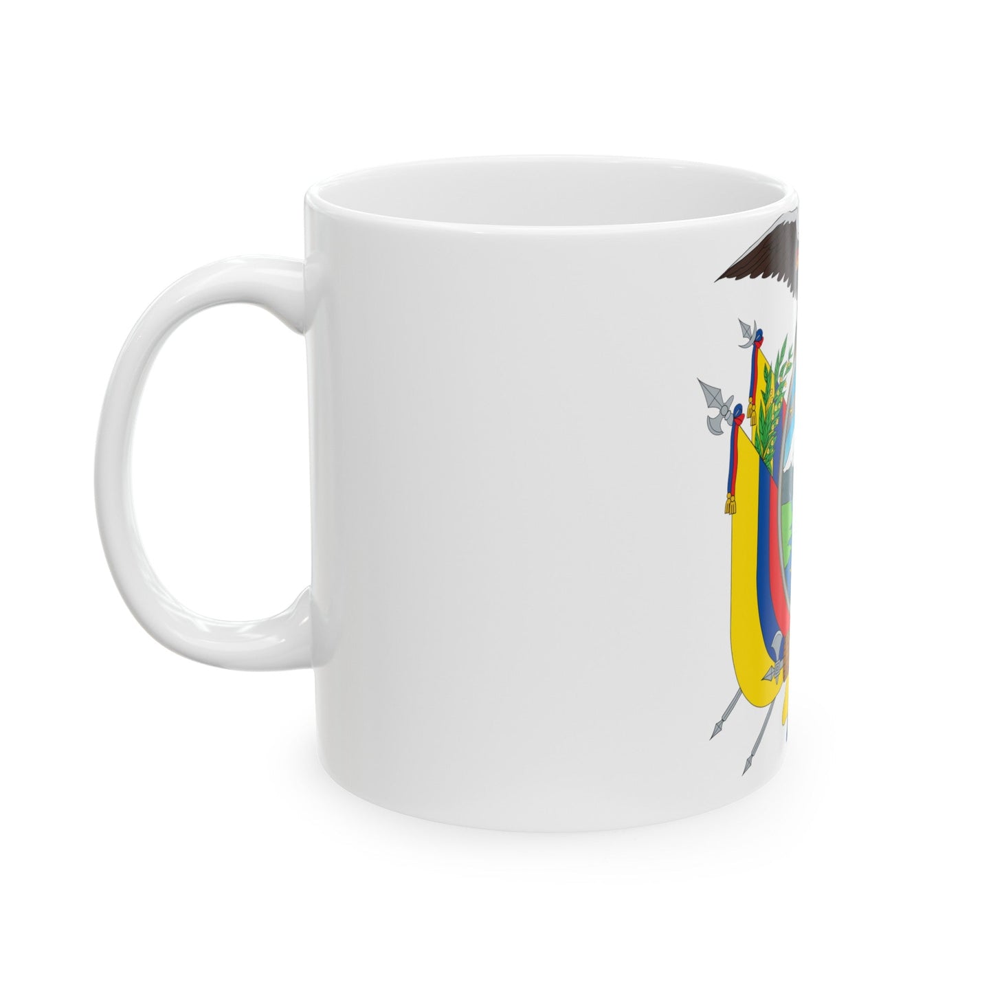 Coat of arms of Ecuador - White Coffee Mug-The Sticker Space