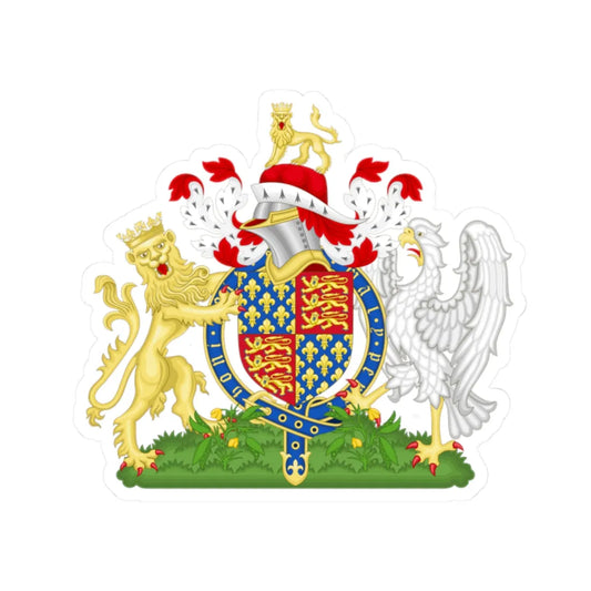 Coat of Arms of Edward III of England 1327-1377 Variant 2 (England) (Coat of Arms) STICKER Vinyl Kiss-Cut Decal 2 Inch White - The Sticker Space