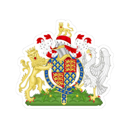 Coat of Arms of Edward III of England 1327-1377 Variant 2 (England) (Coat of Arms) STICKER Vinyl Kiss-Cut Decal 3 Inch White - The Sticker Space