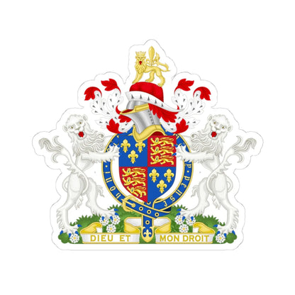 Coat of Arms of Edward IV of England 1461-1483 Crest Variant (England) (Coat of Arms) STICKER Vinyl Kiss-Cut Decal 4 Inch White - The Sticker Space