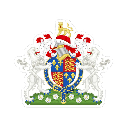 Coat of Arms of Edward IV of England 1461-1483 (England) (Coat of Arms) STICKER Vinyl Kiss-Cut Decal 3 Inch White - The Sticker Space