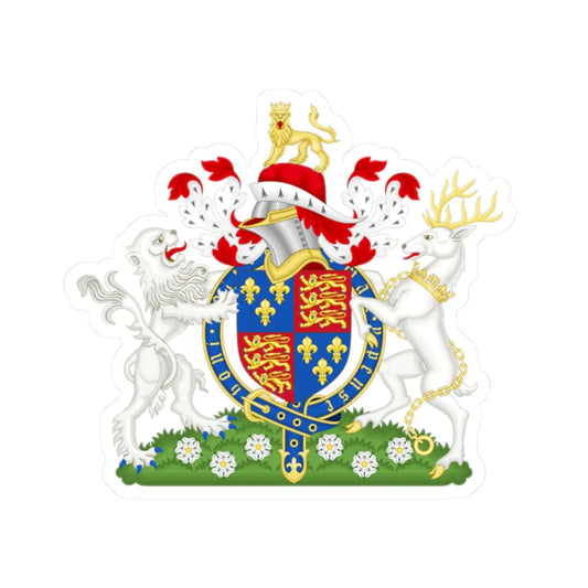 Coat of Arms of Edward IV of England 1461-1483 Variant 3 (England) (Coat of Arms) STICKER Vinyl Kiss-Cut Decal 2 Inch White - The Sticker Space