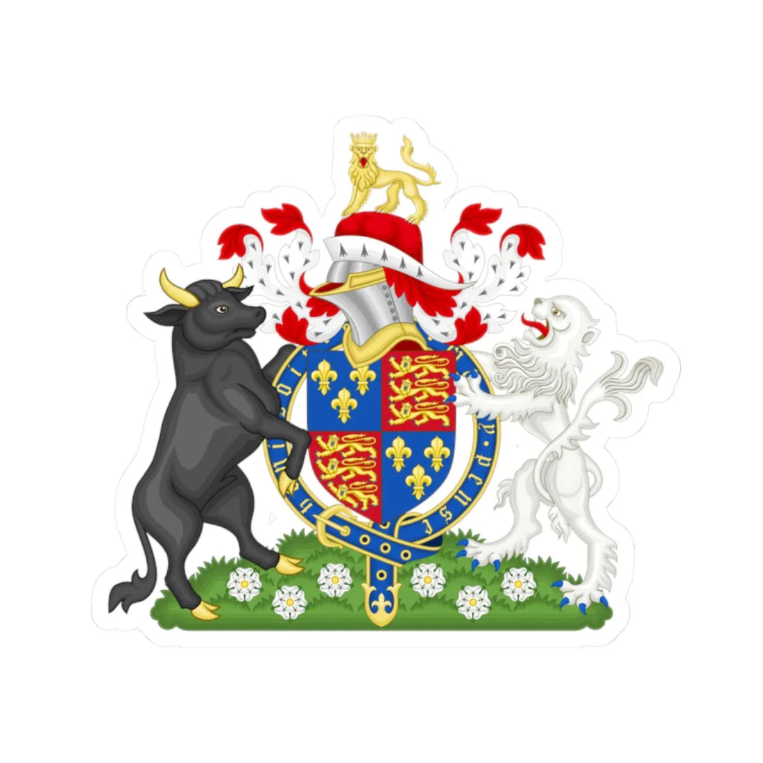 Coat of Arms of Edward IV of England 1461-1483 Variant 4 (England) (Coat of Arms) STICKER Vinyl Kiss-Cut Decal - The Sticker Space