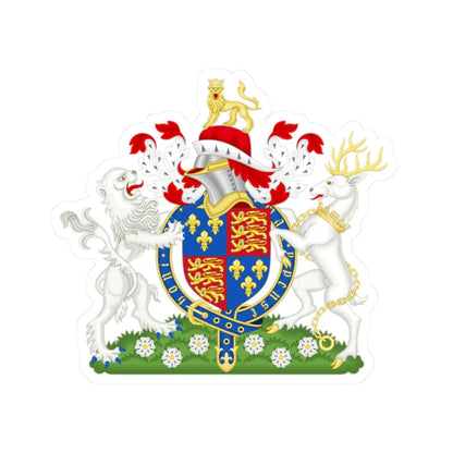 Coat of Arms of Edward V of England 1483 (England) (Coat of Arms) STICKER Vinyl Kiss-Cut Decal 2 Inch White - The Sticker Space