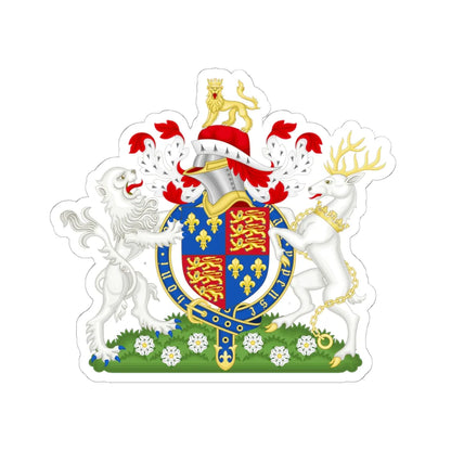 Coat of Arms of Edward V of England 1483 (England) (Coat of Arms) STICKER Vinyl Kiss-Cut Decal 6 Inch White - The Sticker Space