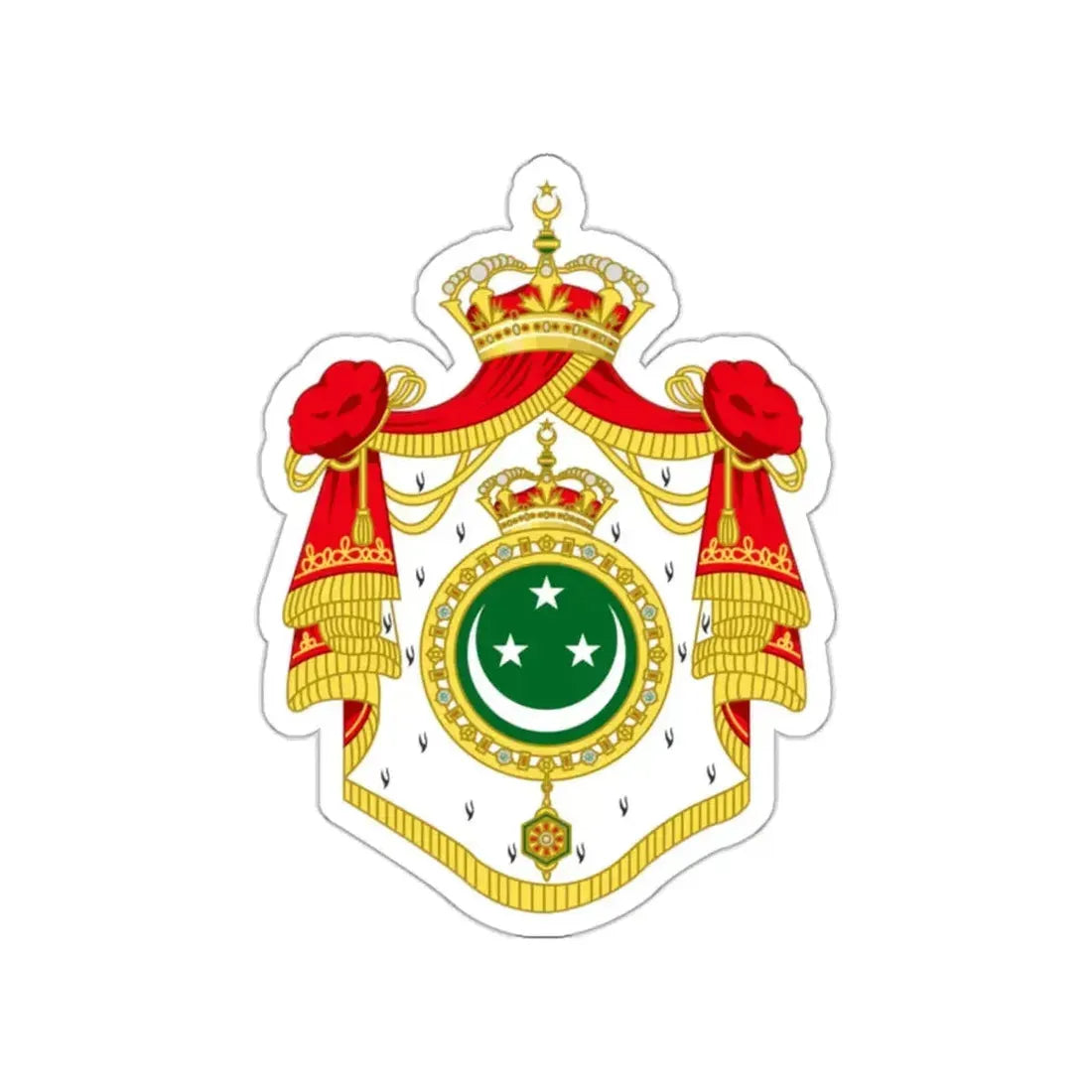 Coat of arms of Egypt (1922–1953) STICKER Vinyl Die-Cut Decal 2 Inch - The Sticker Space