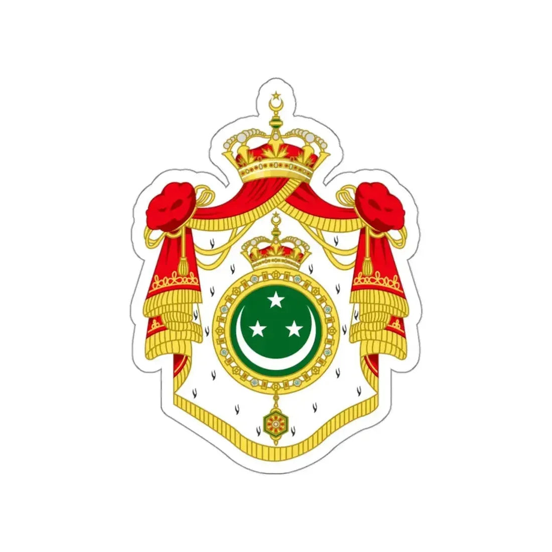 Coat of arms of Egypt (1922–1953) STICKER Vinyl Die-Cut Decal 3 Inch - The Sticker Space