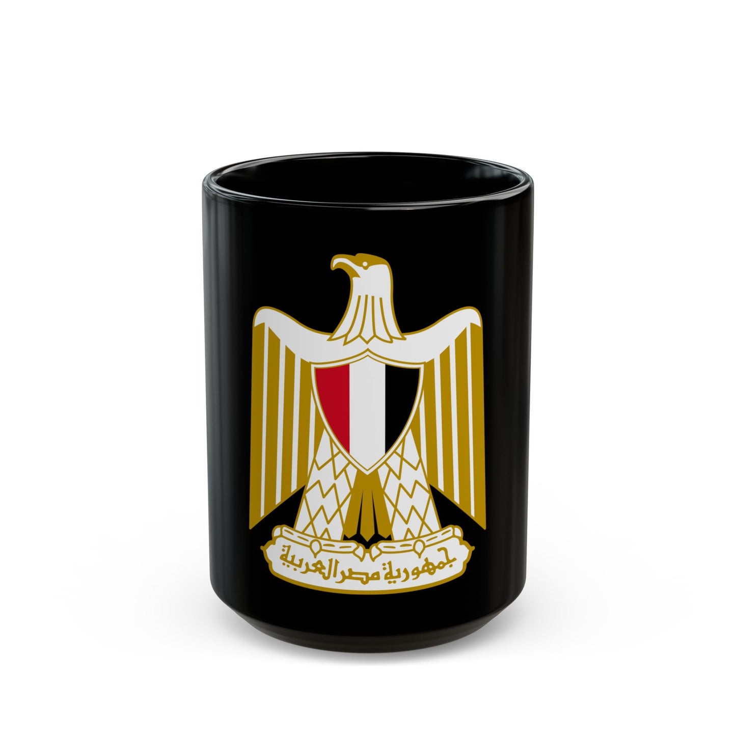 Coat of arms of Egypt (Official) - Black Coffee Mug