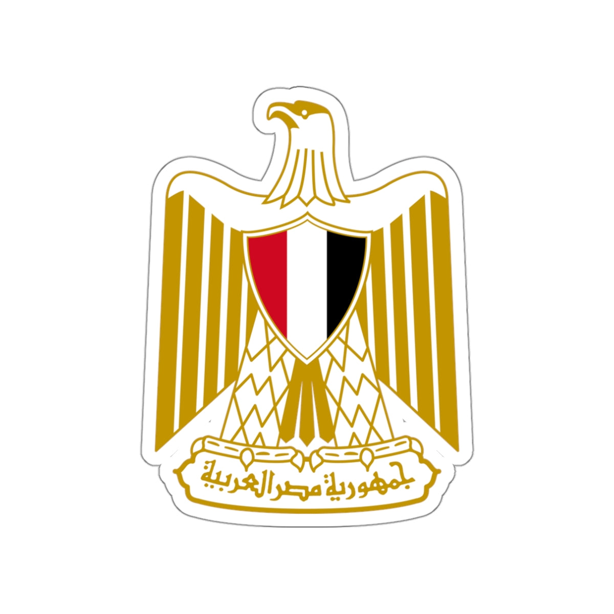 Coat of arms of Egypt (Official) STICKER Vinyl Die-Cut Decal-White-The Sticker Space