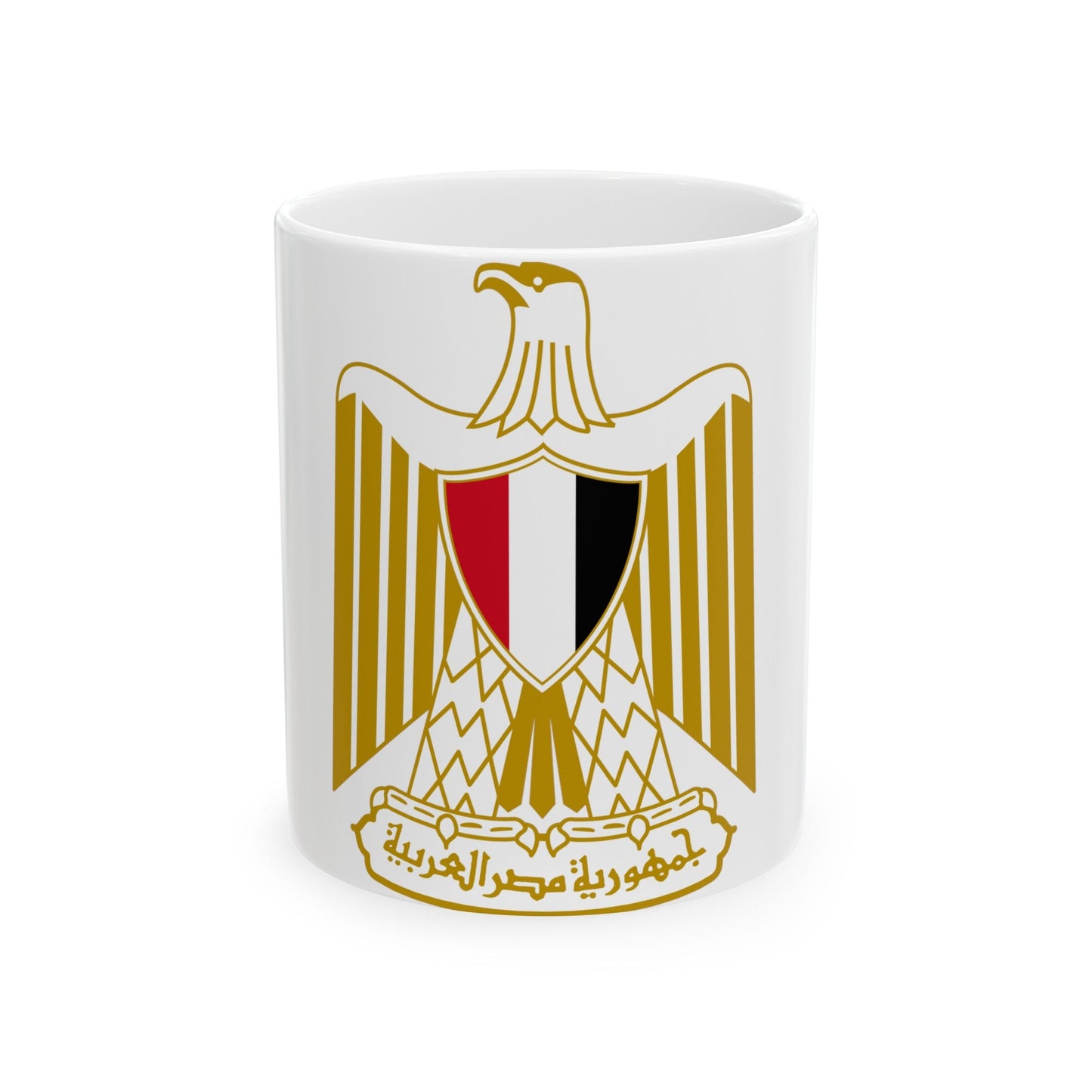 Coat of arms of Egypt (Official) - White Coffee Mug-11oz-The Sticker Space