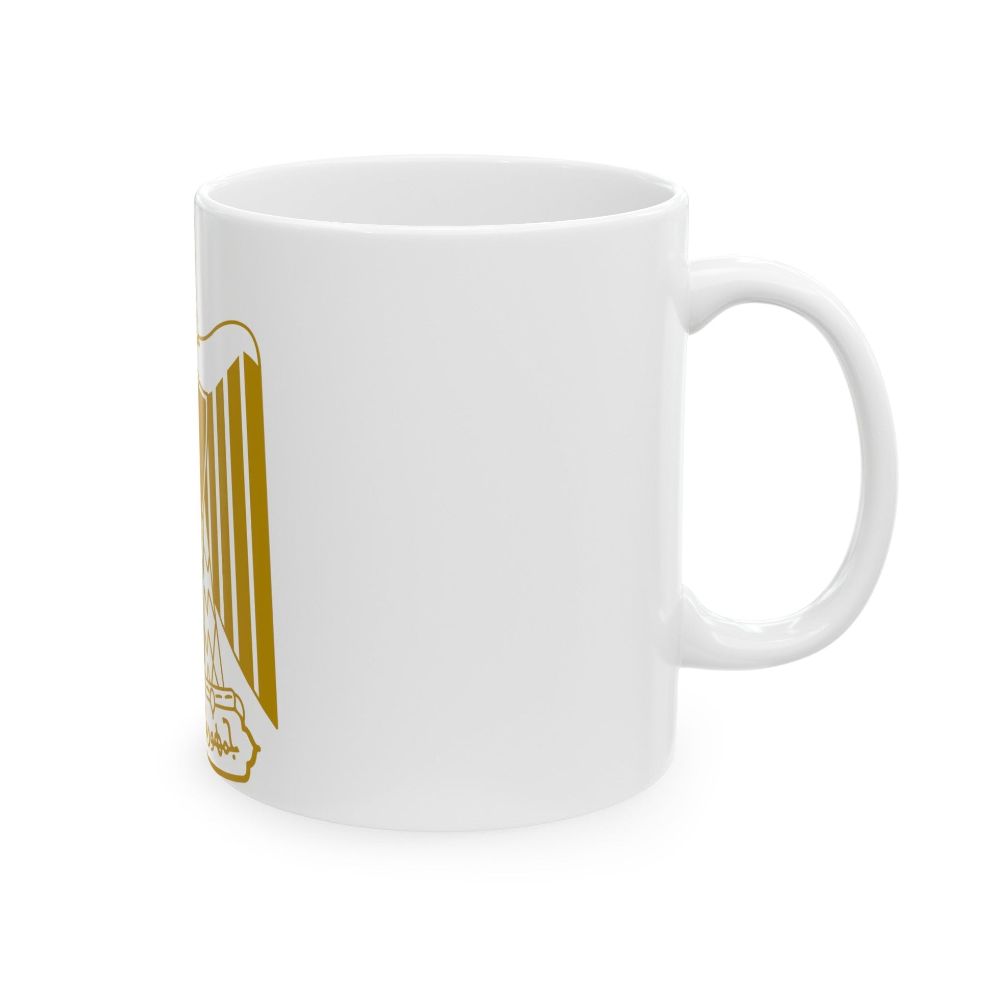 Coat of arms of Egypt (on flag) - White Coffee Mug-The Sticker Space