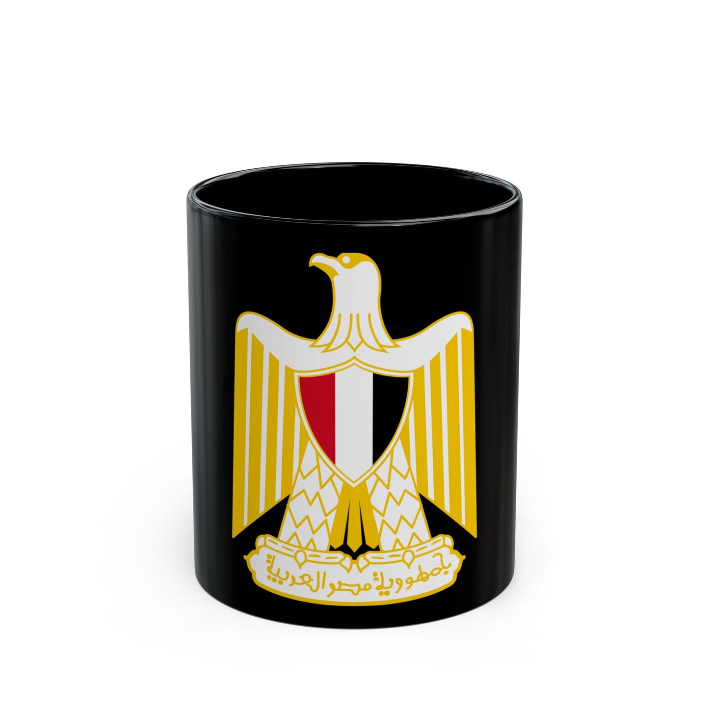 Coat of arms of Egypt (variant) - Black Coffee Mug