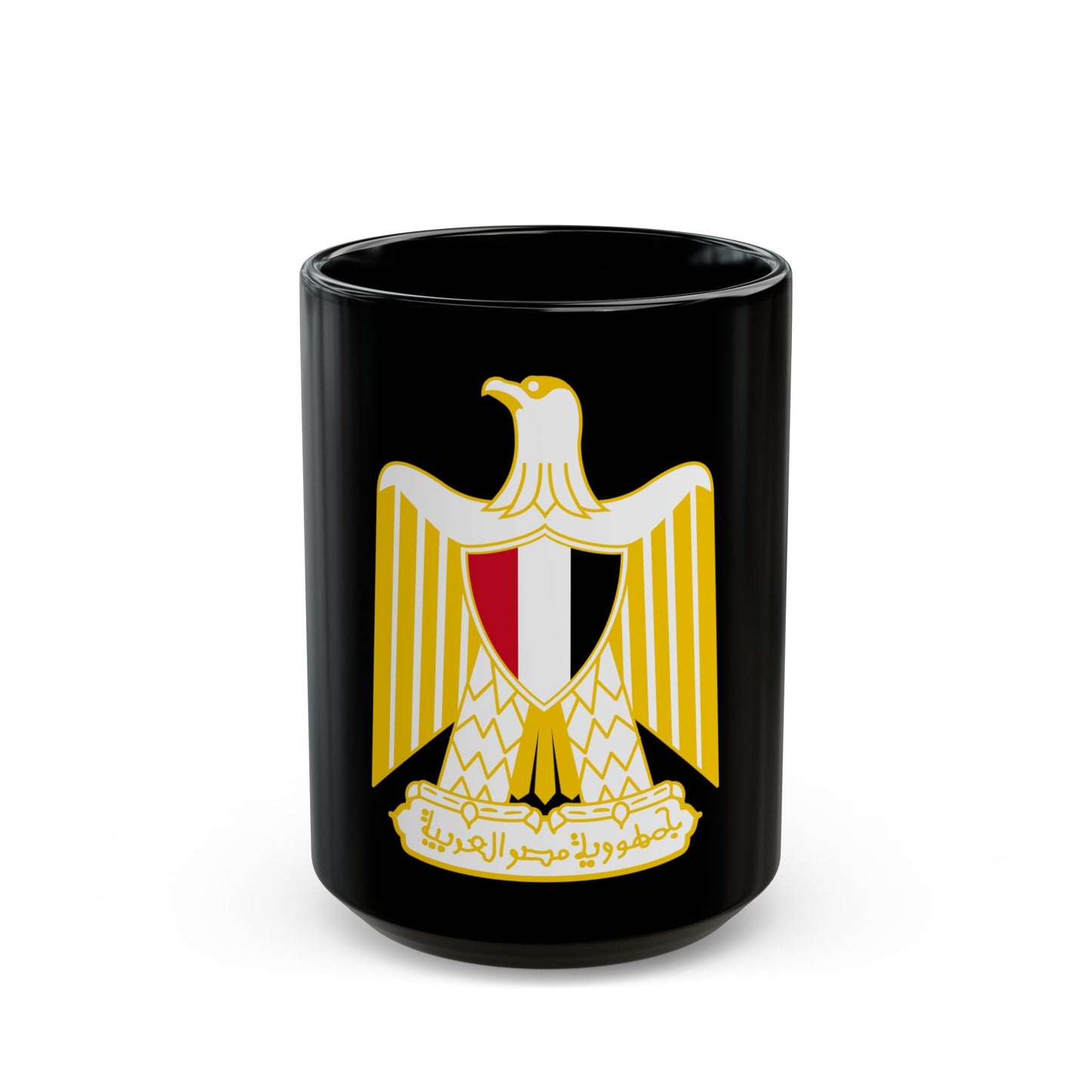 Coat of arms of Egypt (variant) - Black Coffee Mug