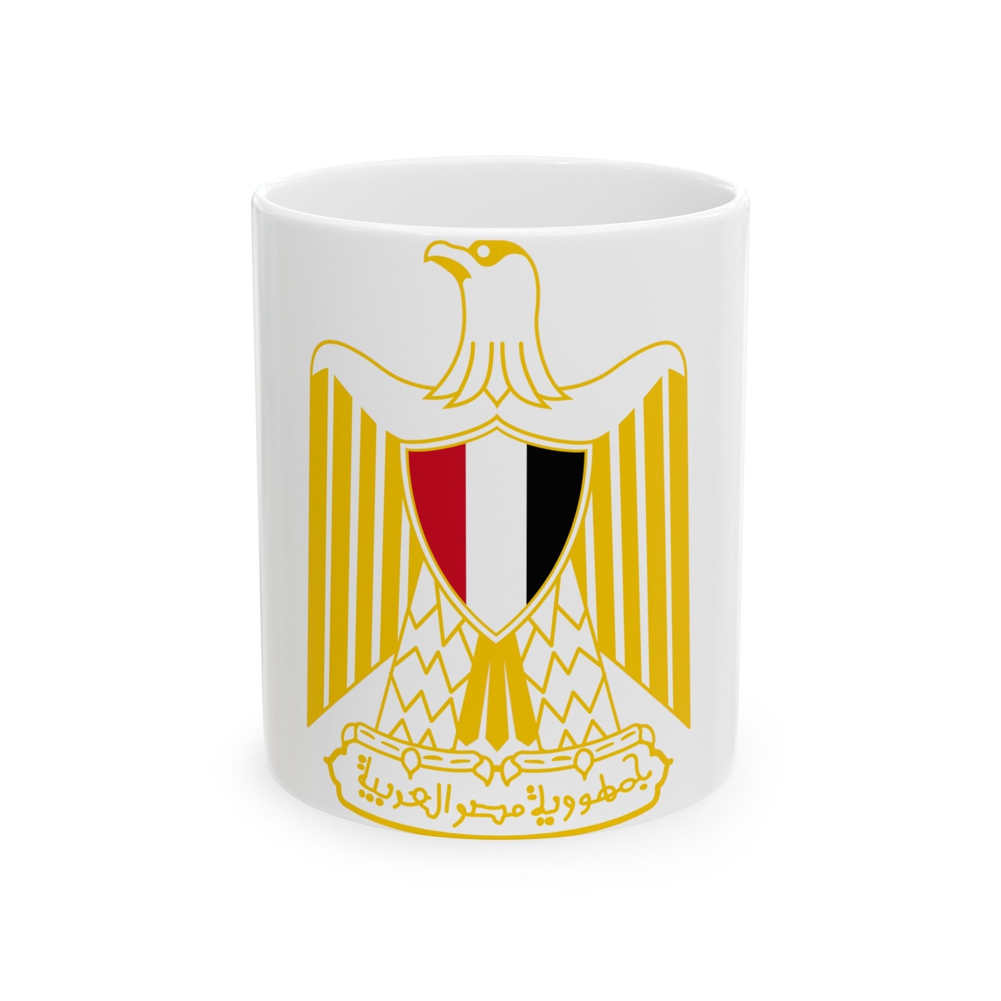 Coat of arms of Egypt (variant) - White Coffee Mug-11oz-The Sticker Space