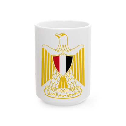 Coat of arms of Egypt (variant) - White Coffee Mug-15oz-The Sticker Space