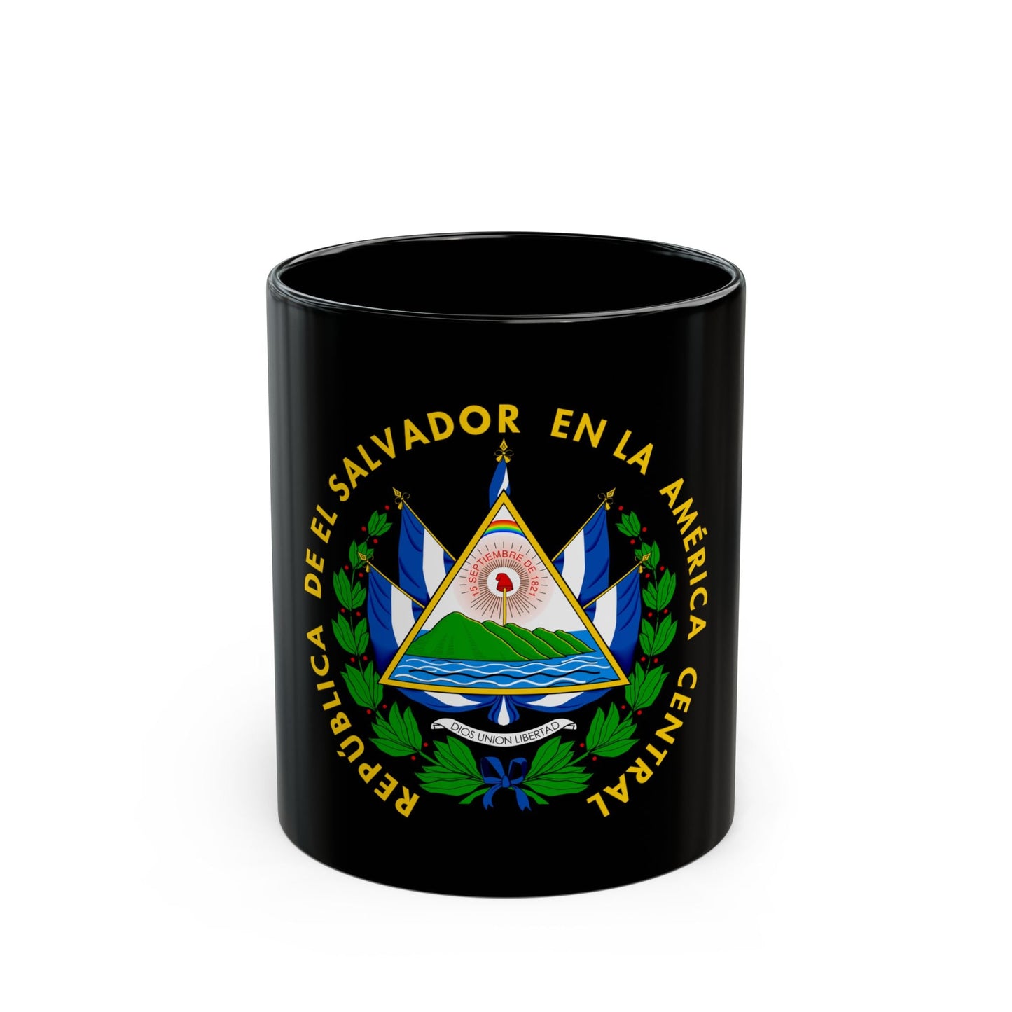 Coat of arms of El Salvador - Black Coffee Mug