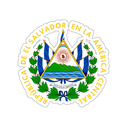 Coat of arms of El Salvador STICKER Vinyl Die-Cut Decal-White-The Sticker Space