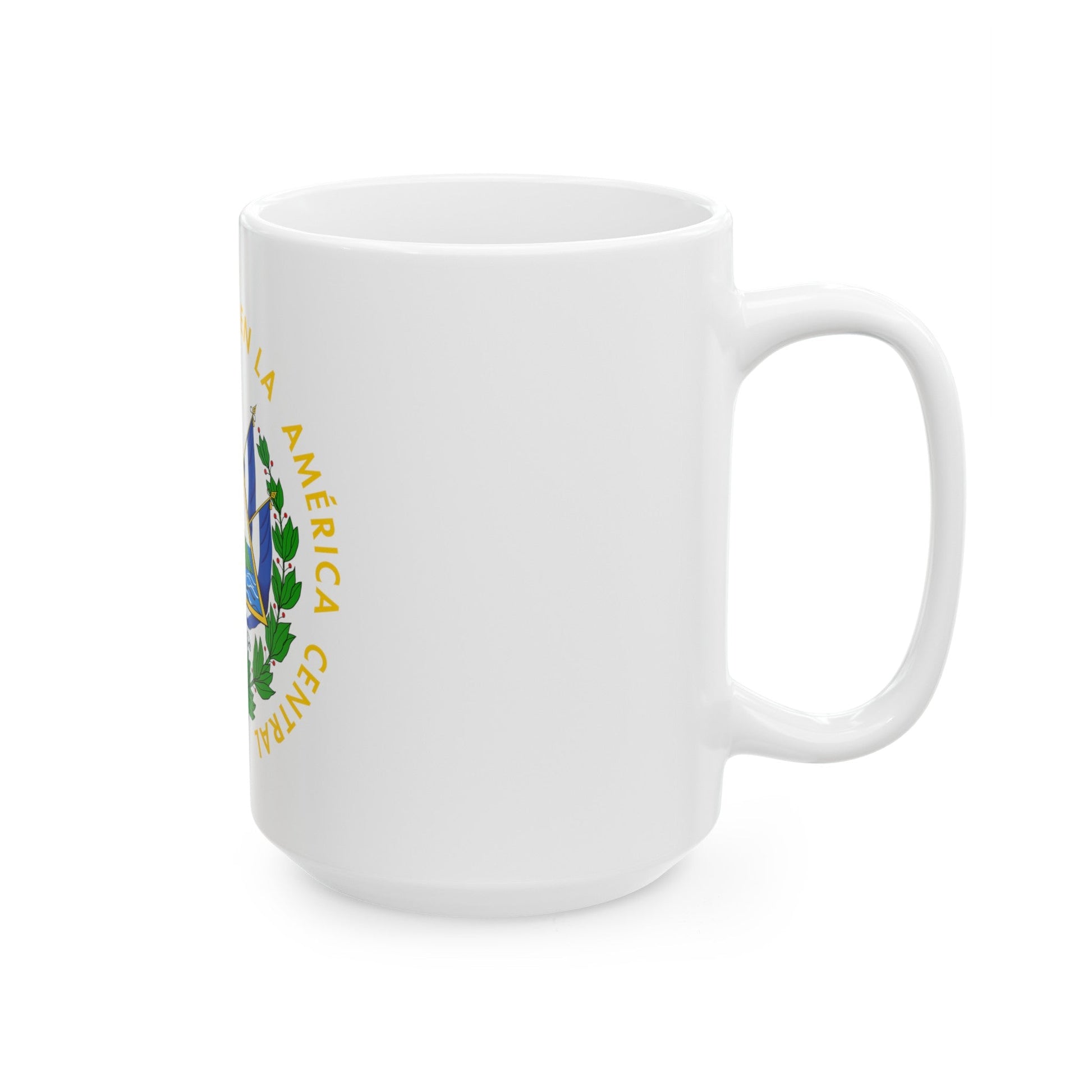 Coat of arms of El Salvador - White Coffee Mug-The Sticker Space