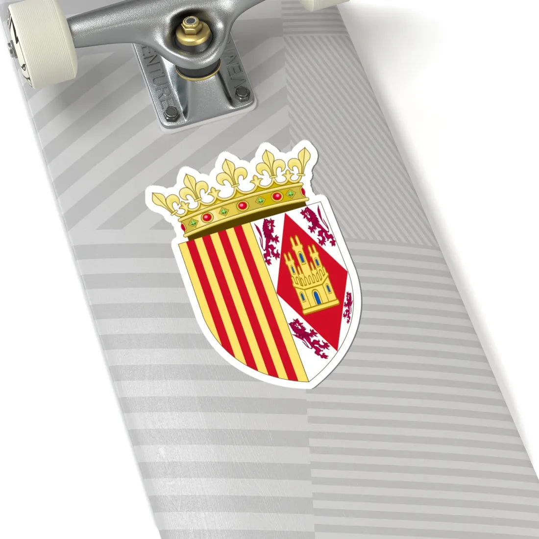 Coat of Arms of Eleanor of Alburquerque Queen of Aragon (Spain) (Coat of Arms) STICKER Vinyl Kiss-Cut Decal - The Sticker Space
