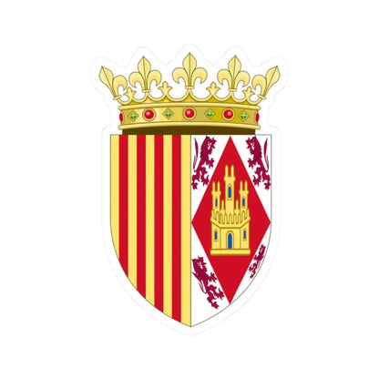 Coat of Arms of Eleanor of Alburquerque Queen of Aragon (Spain) (Coat of Arms) STICKER Vinyl Kiss-Cut Decal - The Sticker Space