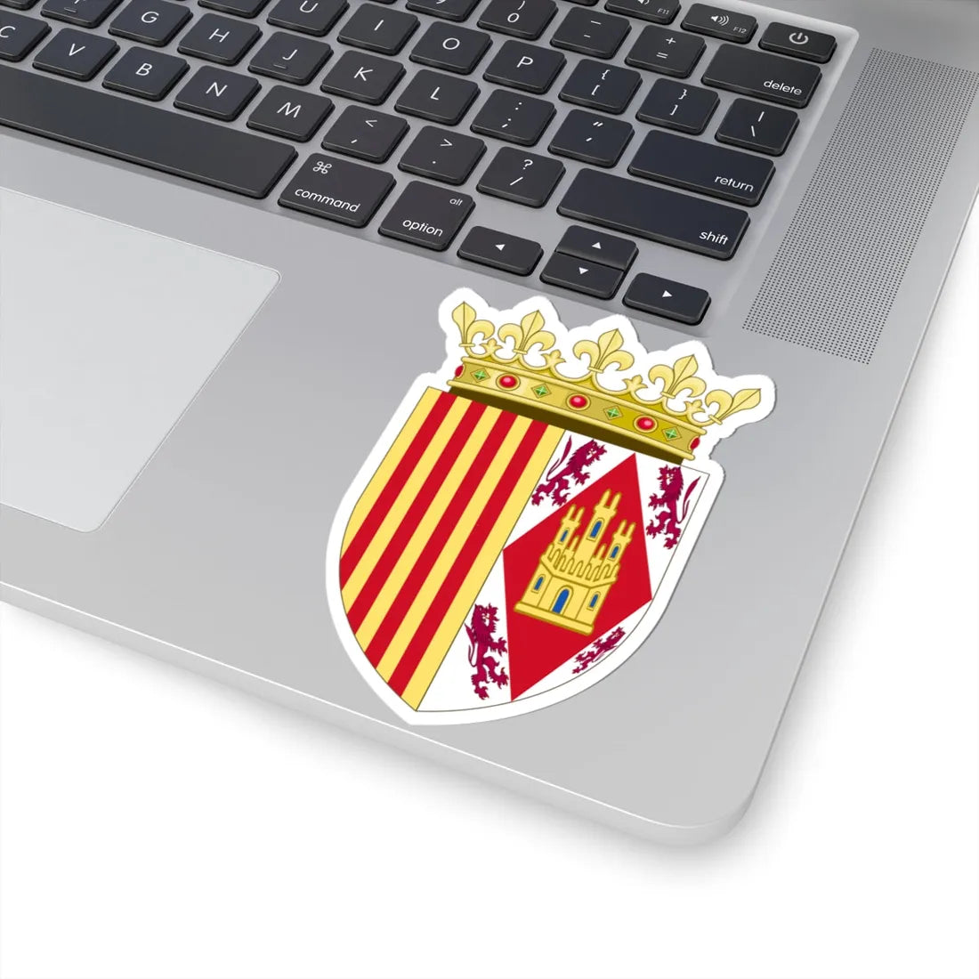 Coat of Arms of Eleanor of Alburquerque Queen of Aragon (Spain) (Coat of Arms) STICKER Vinyl Kiss-Cut Decal - The Sticker Space