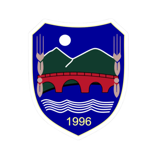 Coat of arms of Želino Municipality (North Macedonia) (Coat of Arms) STICKER Vinyl Kiss-Cut Decal 2 Inch White - The Sticker Space