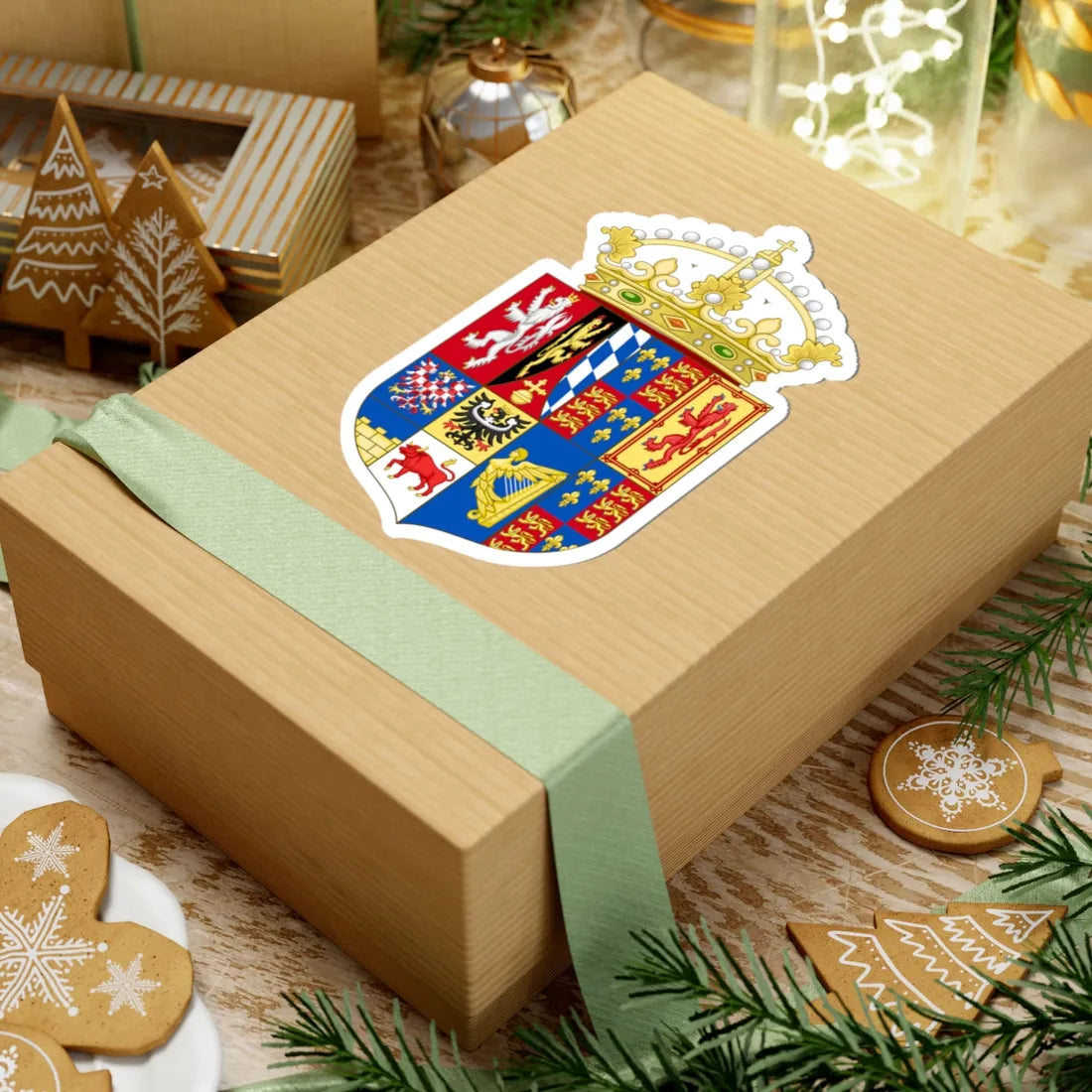 Coat of Arms of Elisabetta Stuart as Queen of Bohemia (Czech Republic) (Coat of Arms) STICKER Vinyl Kiss-Cut Decal - The Sticker Space