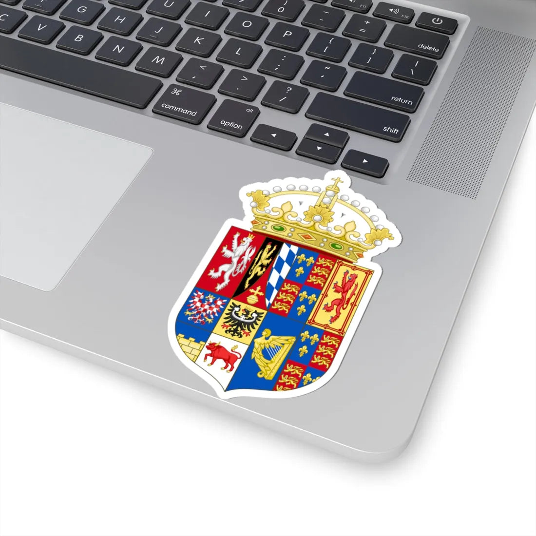 Coat of Arms of Elisabetta Stuart as Queen of Bohemia (Czech Republic) (Coat of Arms) STICKER Vinyl Kiss-Cut Decal - The Sticker Space