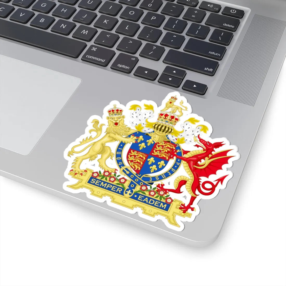Coat of Arms of Elizabeth I of England 1558-1603 Variant 1 (England) (Coat of Arms) STICKER Vinyl Kiss-Cut Decal - The Sticker Space
