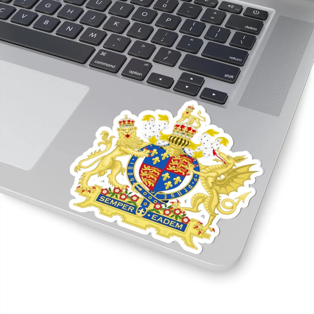 Coat of Arms of Elizabeth I of England 1558-1603 Variant 2 (England) (Coat of Arms) STICKER Vinyl Kiss-Cut Decal - The Sticker Space