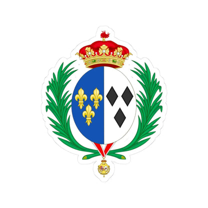Coat of Arms of Emanuela de Dampierre as Duchess of Segovia (Spain) (Coat of Arms) STICKER Vinyl Kiss-Cut Decal - The Sticker Space