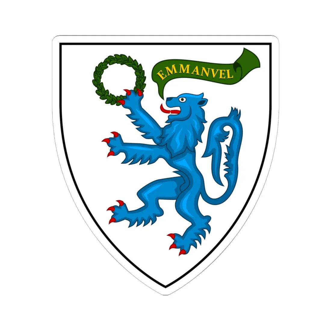 Coat of Arms of Emmanuel College Cambridge (England) (Coat of Arms) STICKER Vinyl Kiss-Cut Decal 6 Inch White - The Sticker Space