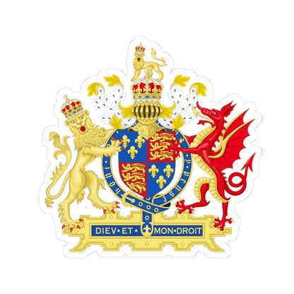 Coat of Arms of England 1509-1554 (England) (Coat of Arms) STICKER Vinyl Kiss-Cut Decal 3 Inch White - The Sticker Space
