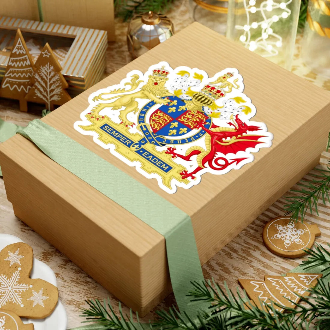 Coat of Arms of England 1558-1603 (England) (Coat of Arms) STICKER Vinyl Kiss-Cut Decal - The Sticker Space