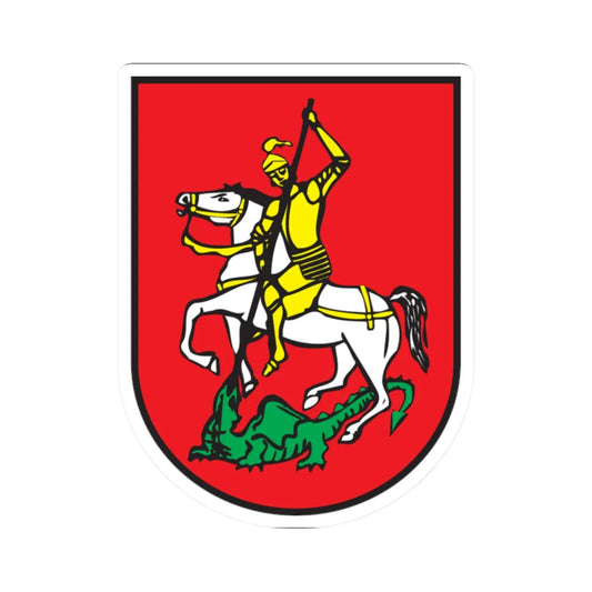 Coat of arms of Šentjur (Slovenia) (Coat of Arms) STICKER Vinyl Kiss-Cut Decal 2 Inch White - The Sticker Space