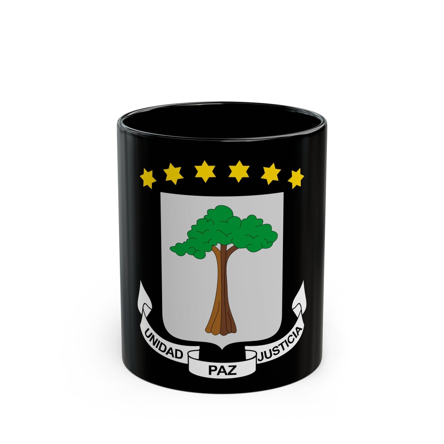 Coat of arms of Equatorial Guinea - Black Coffee Mug-11oz-The Sticker Space