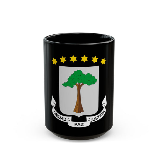 Coat of arms of Equatorial Guinea - Black Coffee Mug-15oz-The Sticker Space