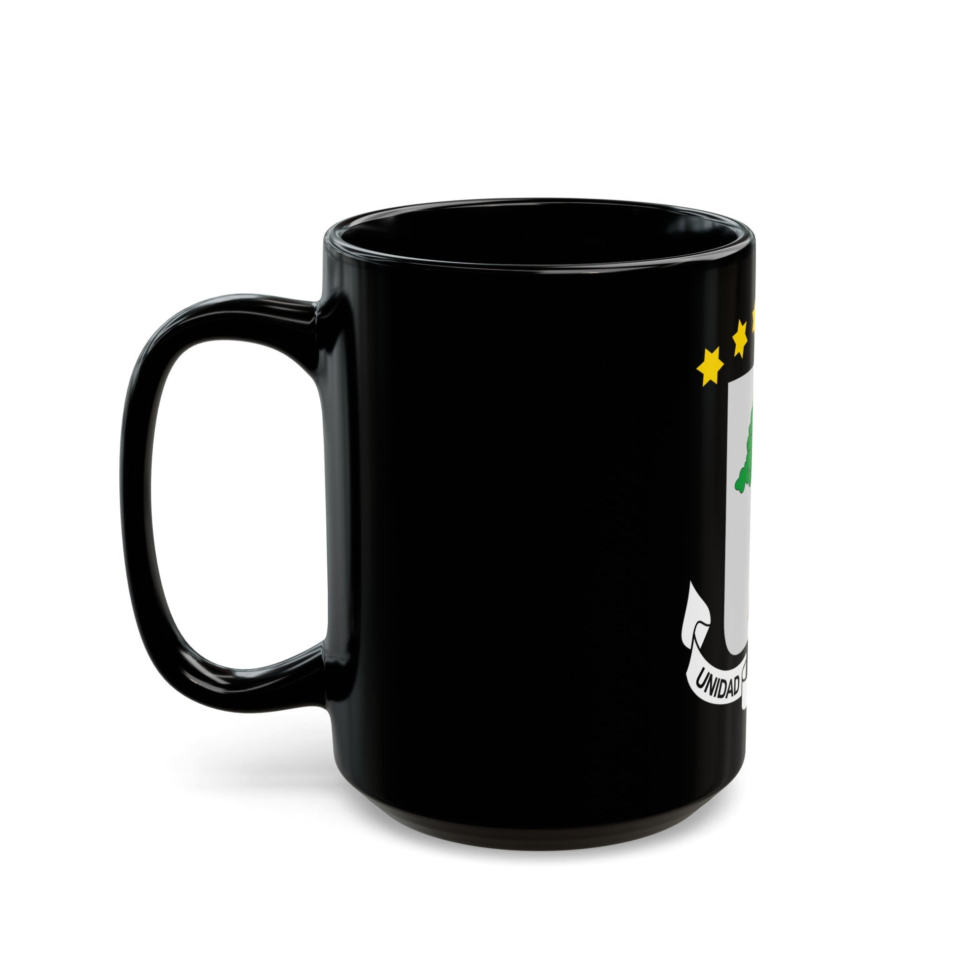 Coat of arms of Equatorial Guinea - Black Coffee Mug-The Sticker Space