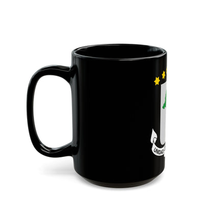 Coat of arms of Equatorial Guinea - Black Coffee Mug-The Sticker Space