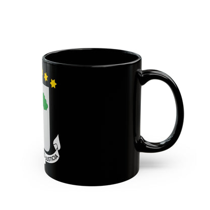 Coat of arms of Equatorial Guinea - Black Coffee Mug-The Sticker Space