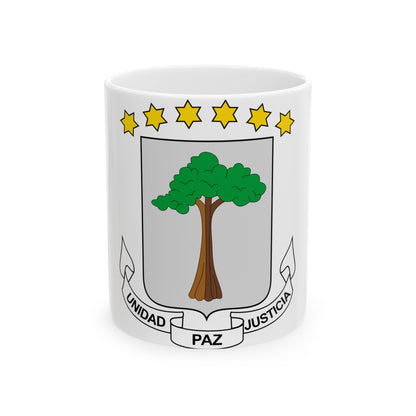 Coat of arms of Equatorial Guinea - White Coffee Mug-11oz-The Sticker Space