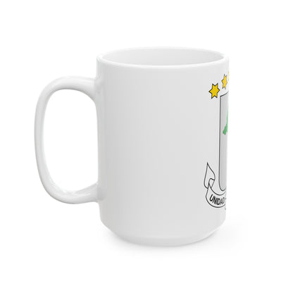 Coat of arms of Equatorial Guinea - White Coffee Mug-The Sticker Space